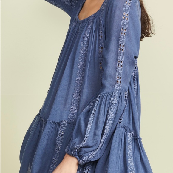 Free People Kiss Kiss Tunic - Color Navy Size Small NWT - Picture 7 of 10